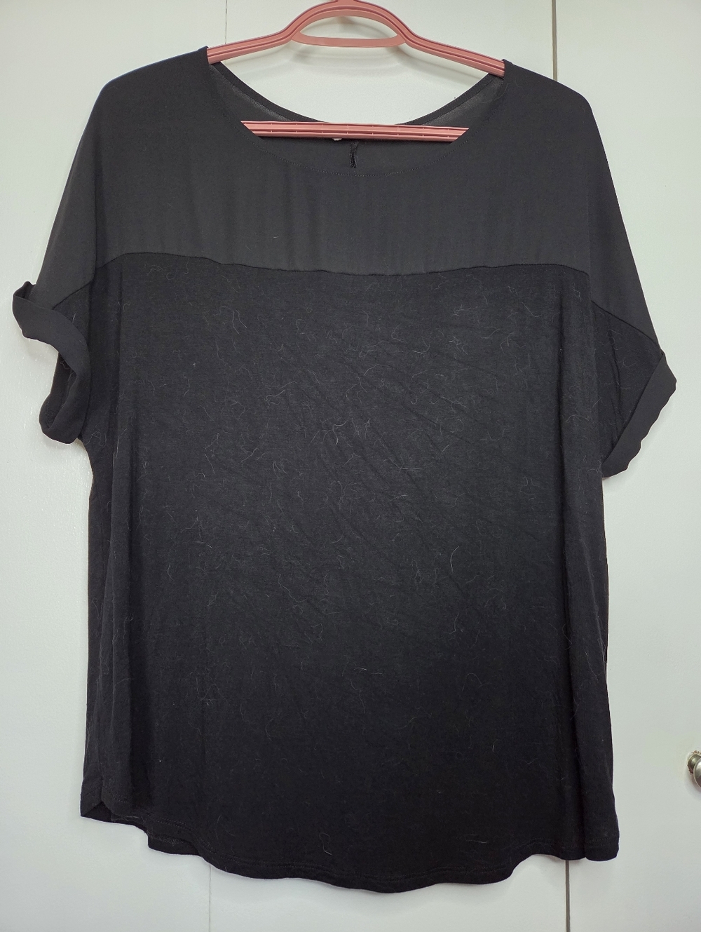 ☀️Reitmans Women's L Classic Black Cap Sleeve Blouse